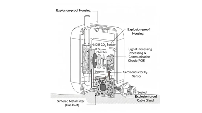 CO₂ 연속측정 센서 (NDIR 방식) 이미지